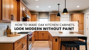 How to Make Oak Kitchen Cabinets Look Modern Without Paint by Handyman Oakville Ontario