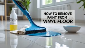 How to remove paint from Vinyl floor by Handyman Oakville Ontario