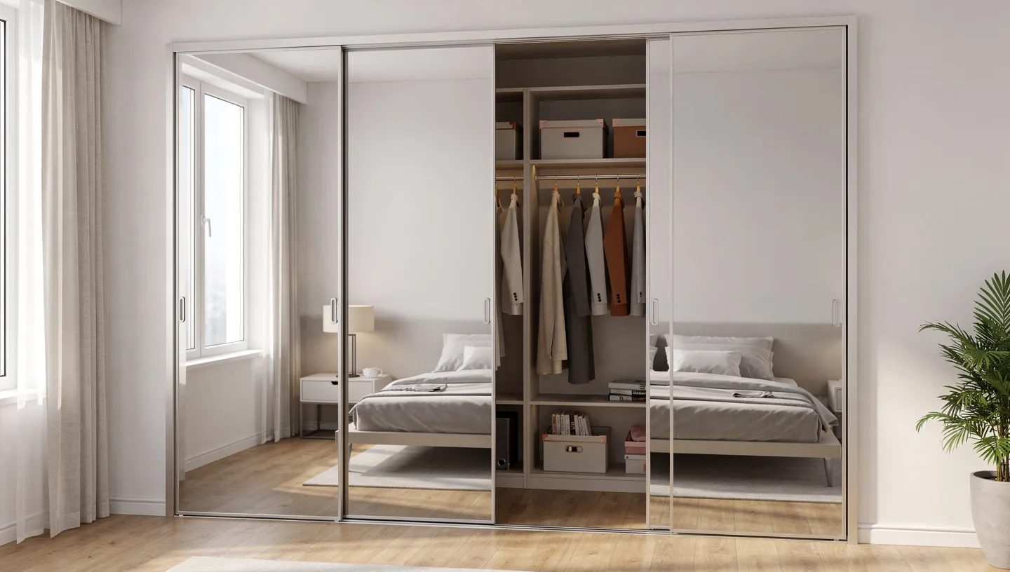 sliding mirror closet door replacement